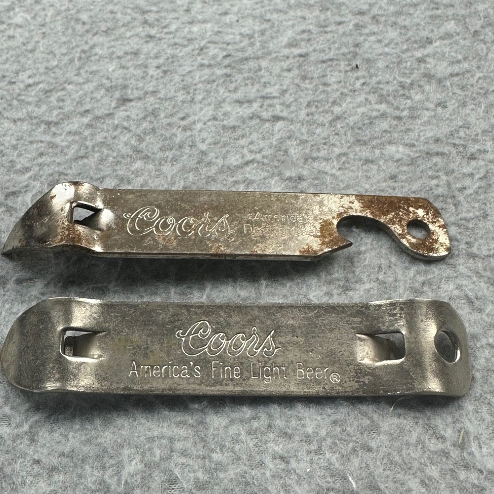 Vintage Coors America's Fine Light Beer Bottle Can Opener Church Key Set‎ of 2